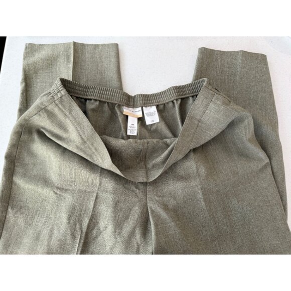 Alfred Dunner 22W Sage Slacks, Botanical Gardens NWT Proportioned Short - Picture 6 of 6